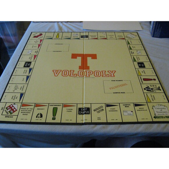 Volopoly University Of Tennessee Voulenteers Monoply Game 1992 GAME BOARD ONLY - Picture 1 of 3